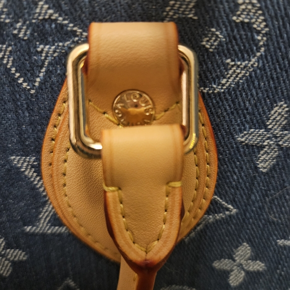 MM Blue Monogram Denim Tote - Picture 5 of 8